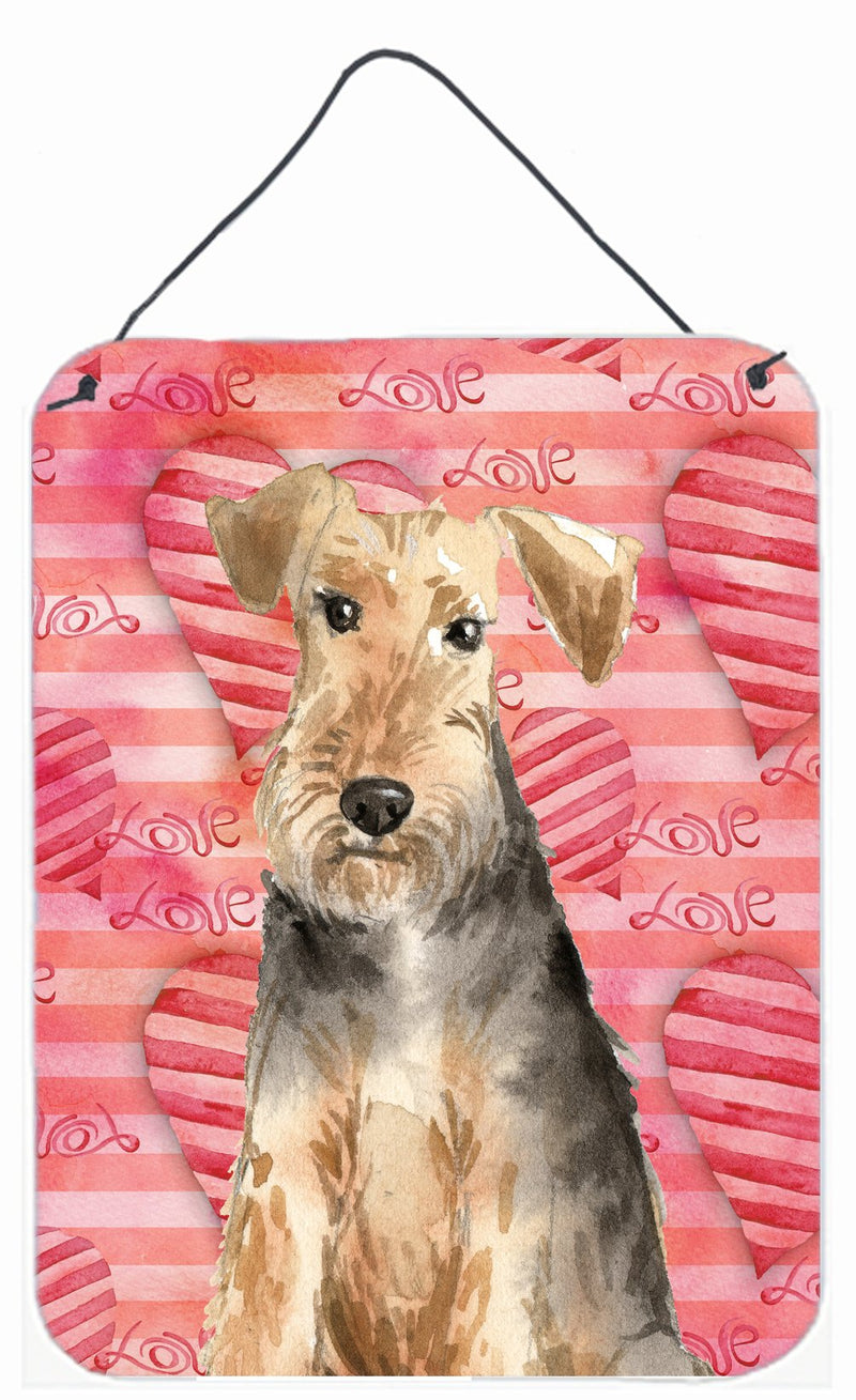 Love a Welsh Terrier Wall or Door Hanging Prints CK1747DS1216