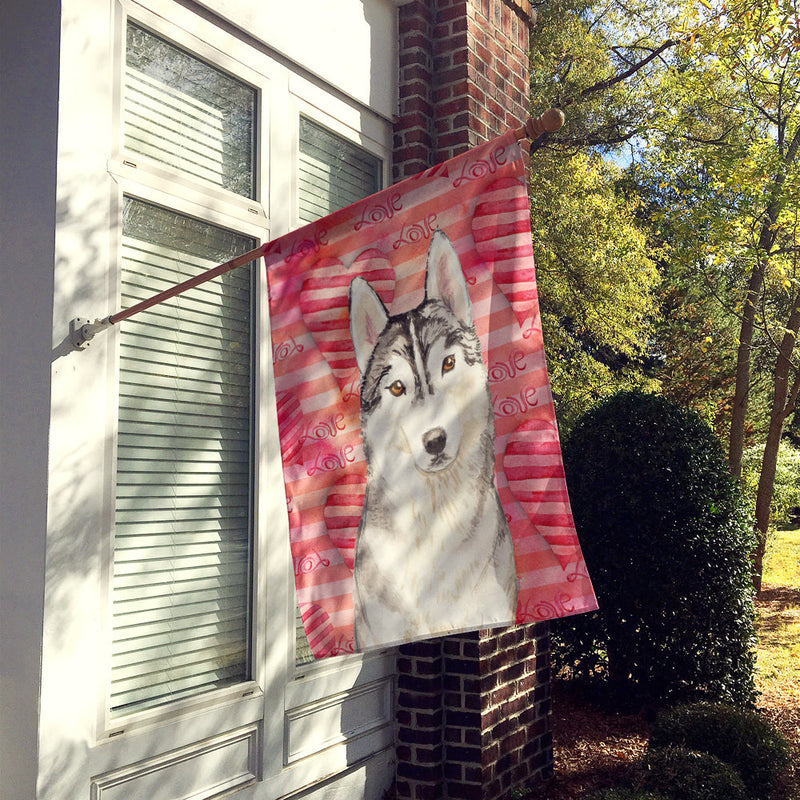 Love a Siberian Husky Flag Canvas House Size CK1750CHF