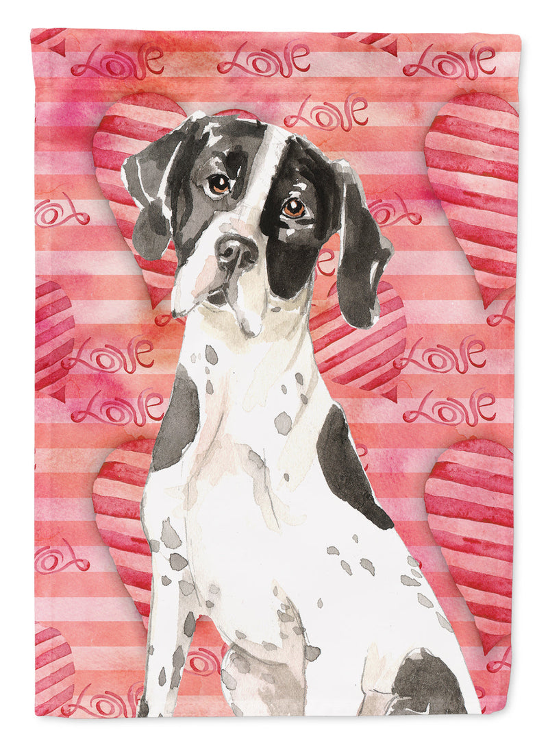 Love a English Pointer Flag Canvas House Size CK1769CHF