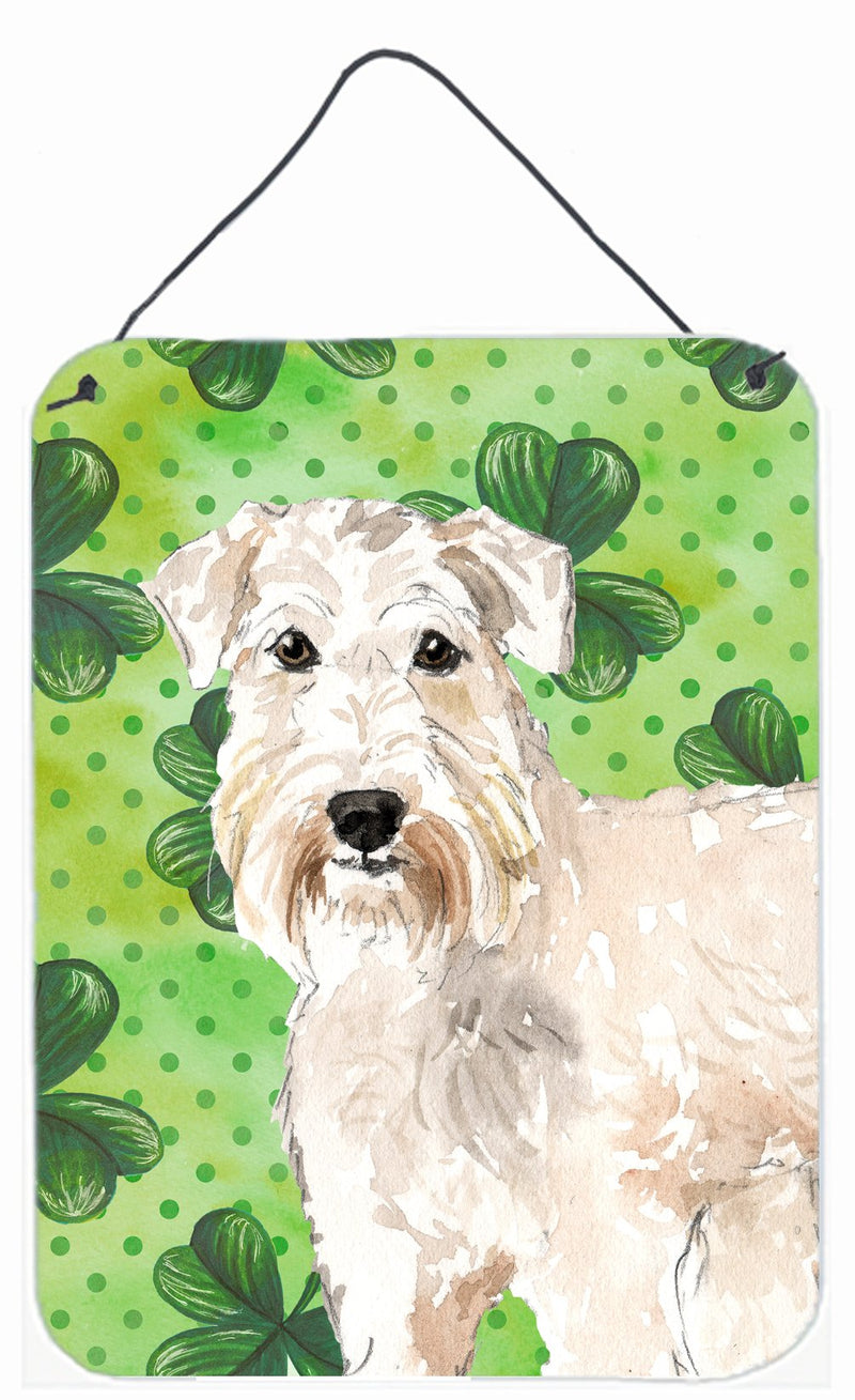 Shamrocks Wheaten Terrier Wall or Door Hanging Prints CK1783DS1216