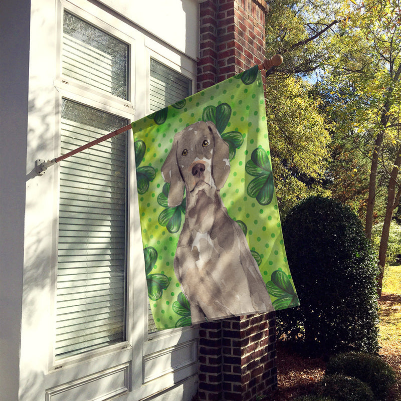 Shamrocks Weimaraner Flag Canvas House Size CK1785CHF