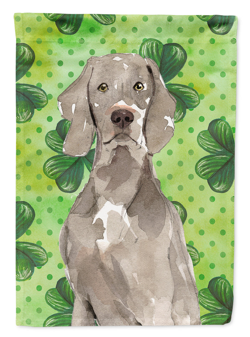 Shamrocks Weimaraner Flag Canvas House Size CK1785CHF