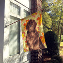 Fall Leaves Newfoundland House Flag 28x40 Porch Sleeve Pole Decorative Outside Yard Banner Artwork Wall Hanging, Polyester