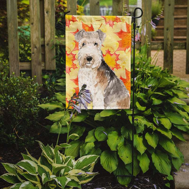 Fall Leaves Lakeland Terrier Flag Garden Size CK1836GF