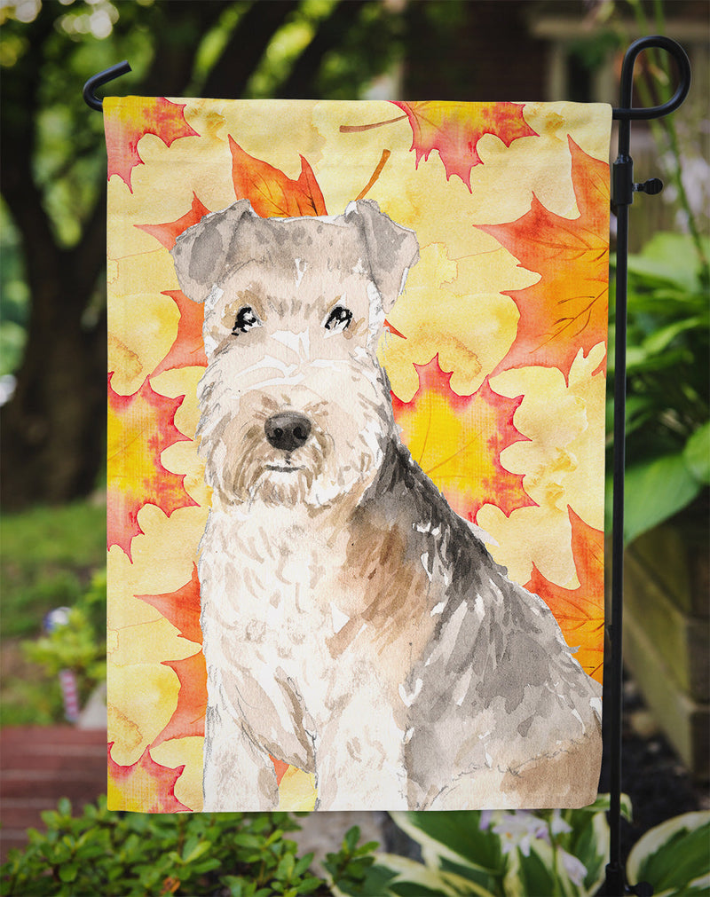 Fall Leaves Lakeland Terrier Flag Garden Size CK1836GF