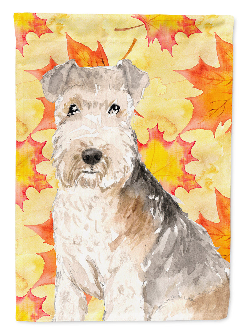 Fall Leaves Lakeland Terrier Flag Garden Size CK1836GF