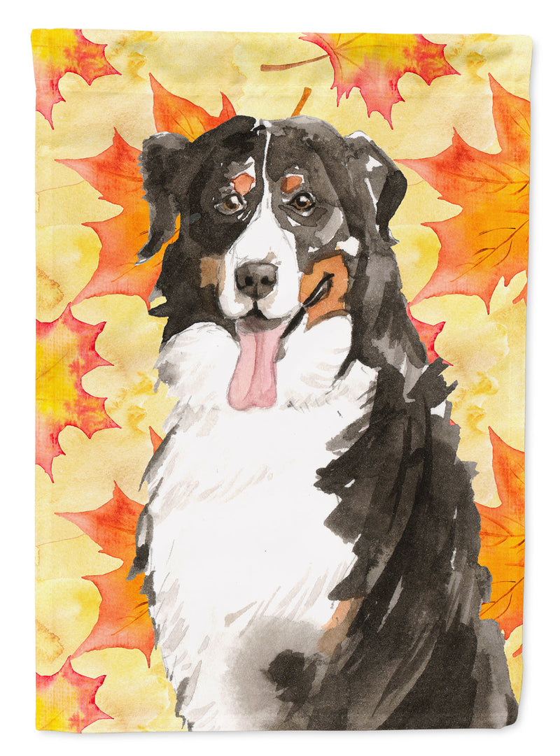 Fall Leaves Bernese Mountain Dog Flag Garden Size CK1852GF