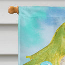 Christmas Tree Spinone Italiano House Flag 28x40 Porch Sleeve Pole Decorative Outside Yard Banner Artwork Wall Hanging, Polyester