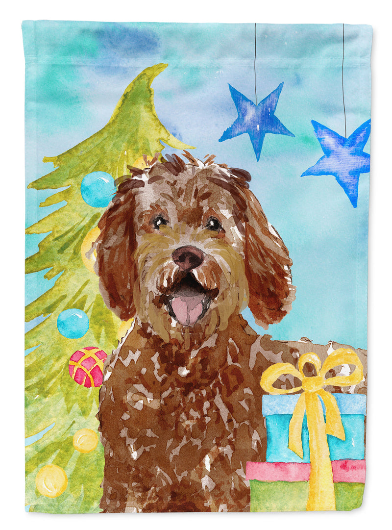 Christmas Tree Labradoodle Flag Garden Size CK1874GF