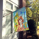 Christmas Tree Cavapoo House Flag 28x40 Porch Sleeve Pole Decorative Outside Yard Banner Artwork Wall Hanging, Polyester