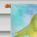 Christmas Tree Cavapoo House Flag 28x40 Porch Sleeve Pole Decorative Outside Yard Banner Artwork Wall Hanging, Polyester