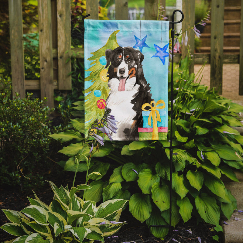 Christmas Tree Bernese Mountain Dog Flag Garden Size CK1889GF