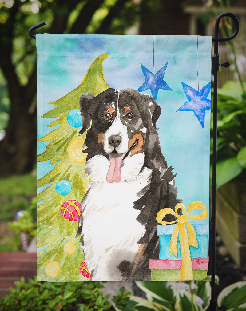 Christmas Tree Bernese Mountain Dog Flag Garden Size CK1889GF