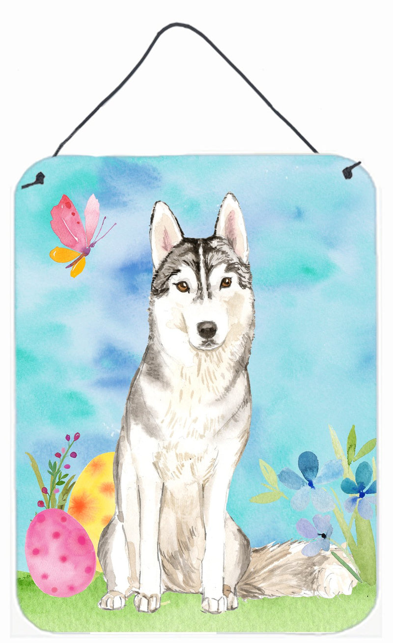 Easter Eggs Siberian Husky Wall or Door Hanging Prints CK1898DS1216