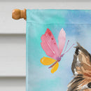 Easter Eggs Sheltie House Flag 28x40 Porch Sleeve Pole Decorative Outside Yard Banner Artwork Wall Hanging, Polyester