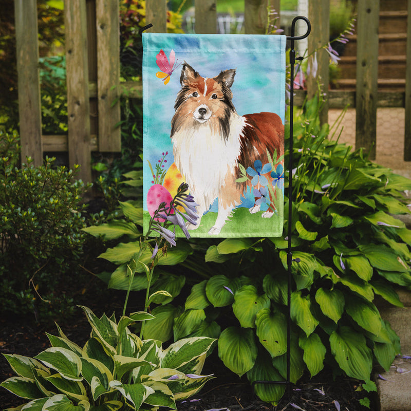 Easter Eggs Sheltie Flag Garden Size CK1901GF