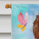 Easter Eggs Labradoodle House Flag 28x40 Porch Sleeve Pole Decorative Outside Yard Banner Artwork Wall Hanging, Polyester