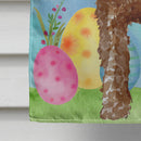 Easter Eggs Labradoodle House Flag 28x40 Porch Sleeve Pole Decorative Outside Yard Banner Artwork Wall Hanging, Polyester