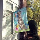 Easter Eggs Irish Wolfhound House Flag 28x40 Porch Sleeve Pole Decorative Outside Yard Banner Artwork Wall Hanging, Polyester