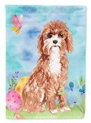 Easter Eggs Cavapoo Flag Canvas House Size CK1918CHF