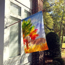 Fall Red Dachshund House Flag 28x40 Porch Sleeve Pole Decorative Outside Yard Banner Artwork Wall Hanging, Polyester