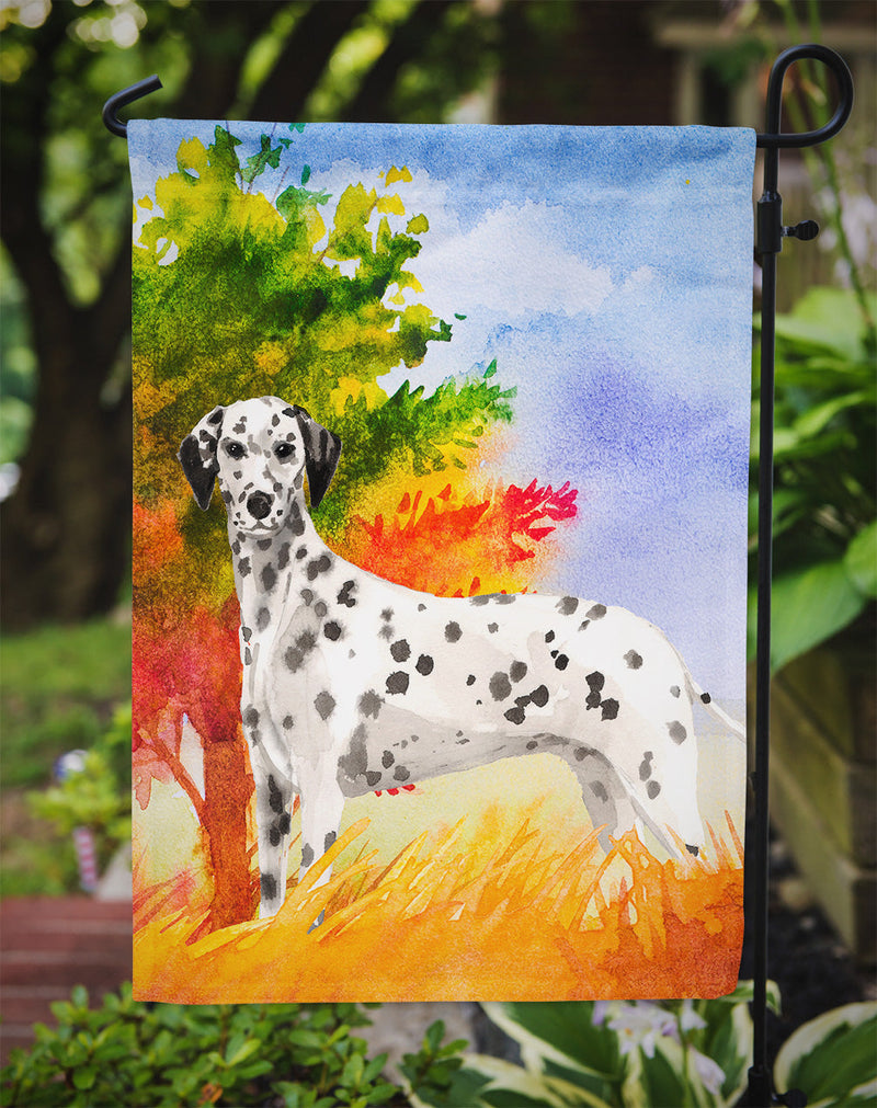 Fall Dalmatian Garden Flag - Outdoor Decorative Yard Flag CK1945GF