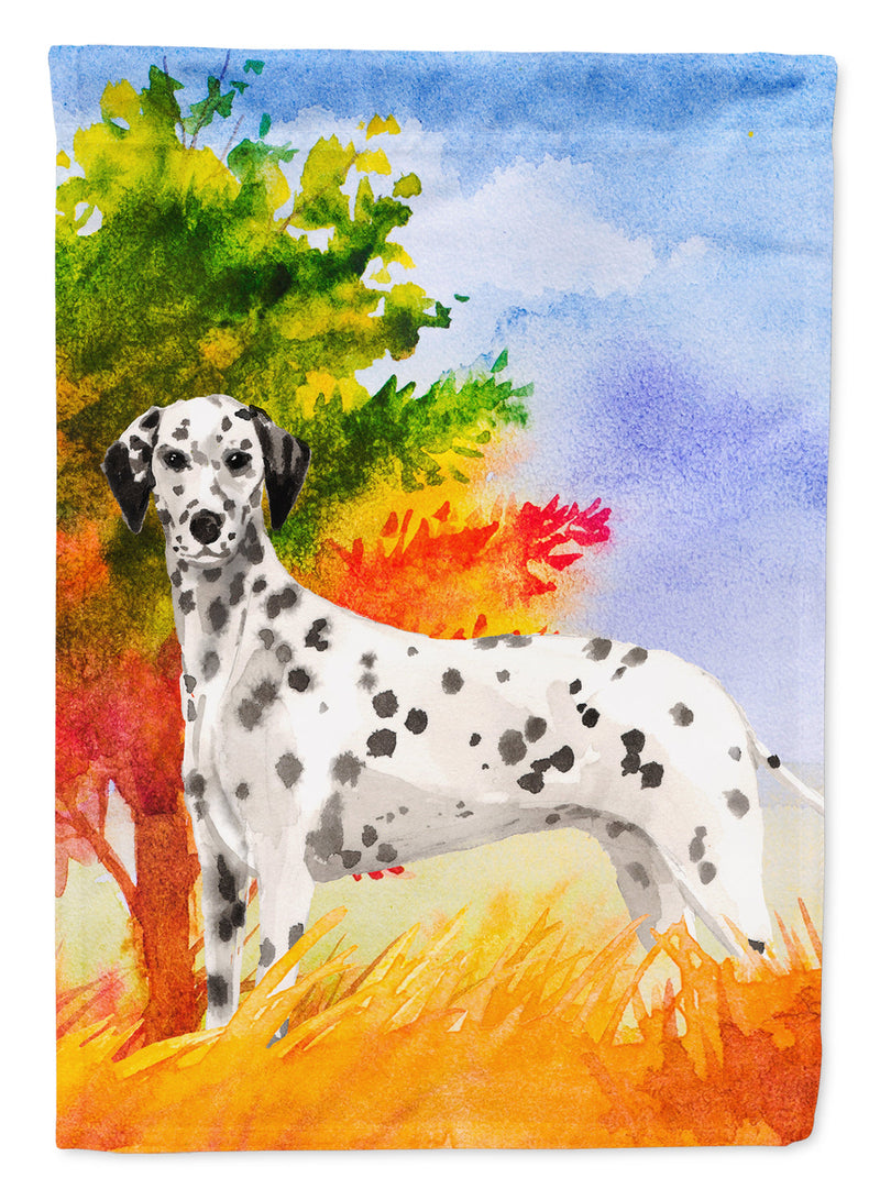 Fall Dalmatian Garden Flag - Outdoor Decorative Yard Flag CK1945GF