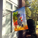 Fall Black Labrador Retriever House Flag 28x40 Porch Sleeve Pole Decorative Outside Yard Banner Artwork Wall Hanging, Polyester