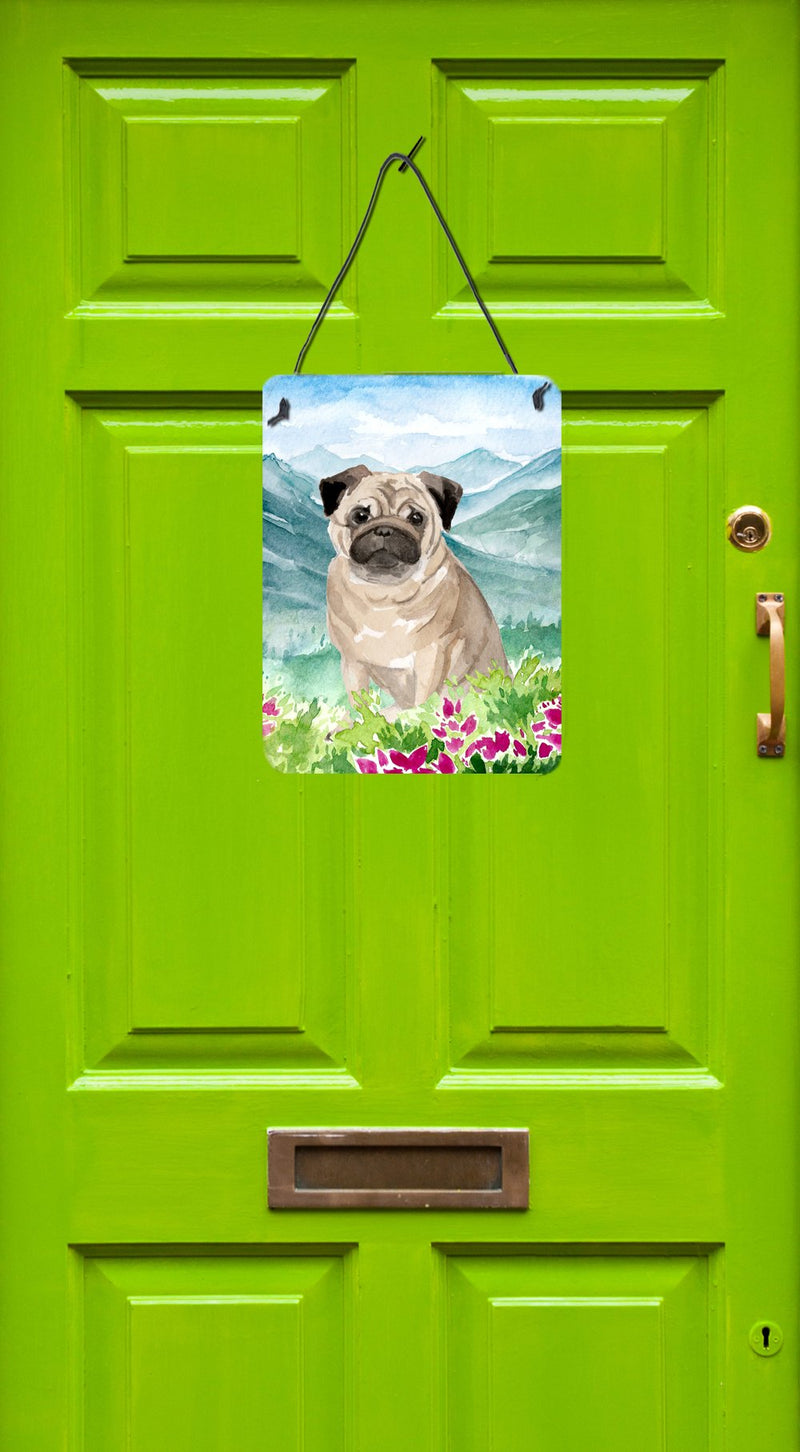 Mountian Flowers Fawn Pug Wall or Door Hanging Prints CK1969DS1216
