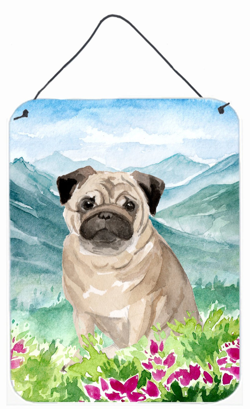 Mountian Flowers Fawn Pug Wall or Door Hanging Prints CK1969DS1216