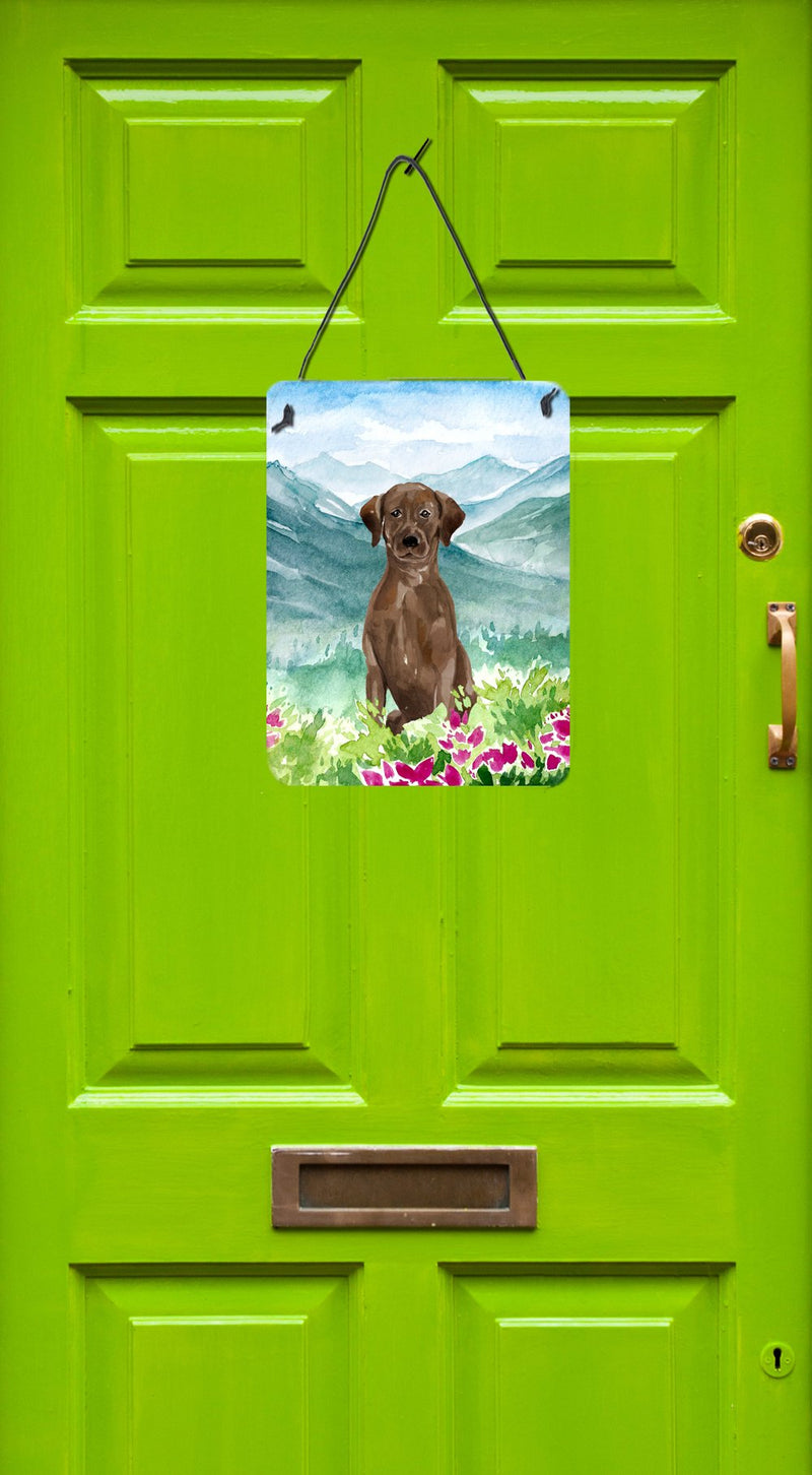 Mountian Flowers Chocolate Lab Wall or Door Hanging Prints CK1986DS1216