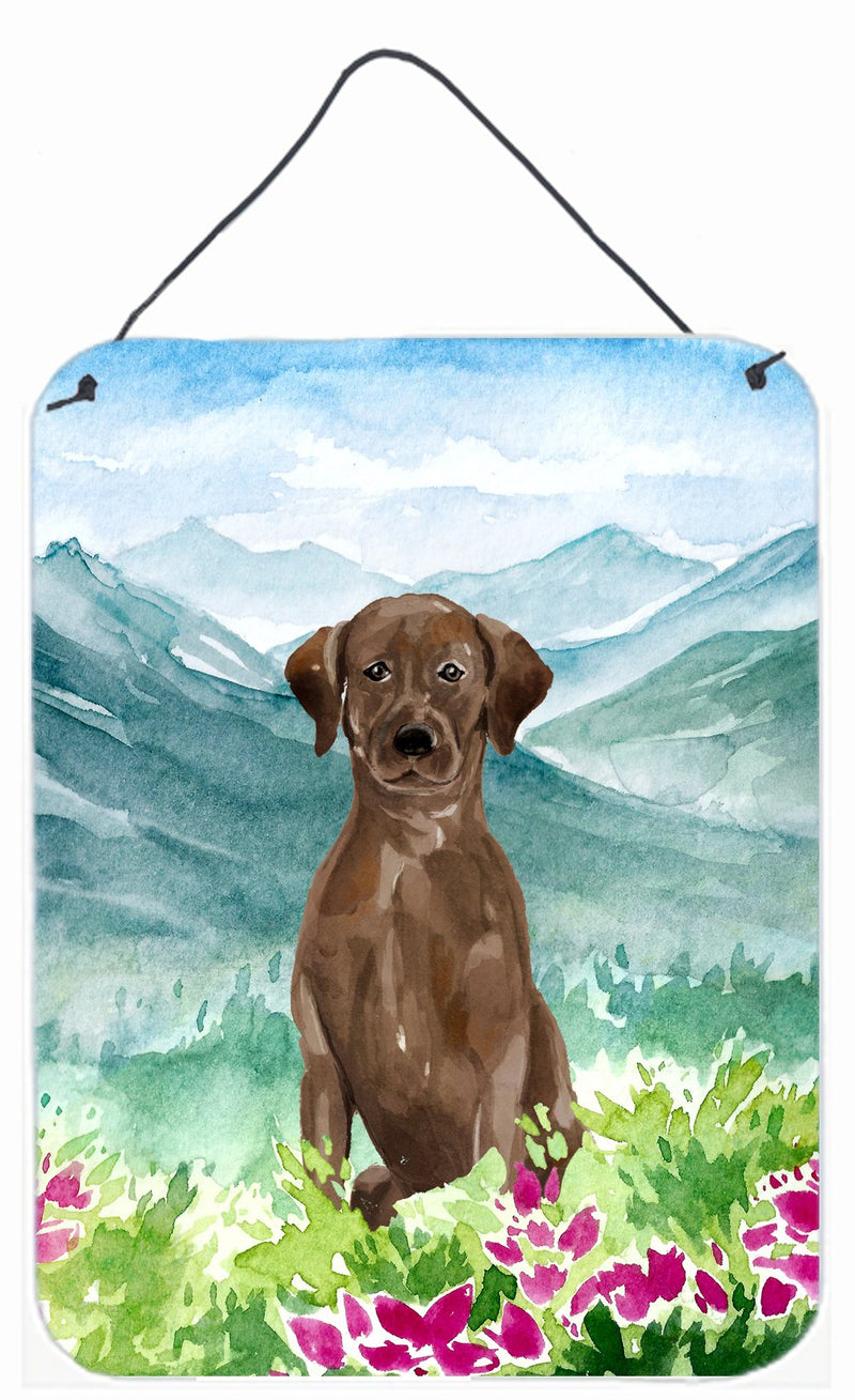 Mountian Flowers Chocolate Lab Wall or Door Hanging Prints CK1986DS1216