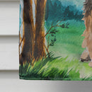 Under the Tree Norwich Terrier House Flag 28x40 Porch Sleeve Pole Decorative Outside Yard Banner Artwork Wall Hanging, Polyester