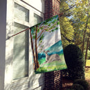 Under the Tree Italian Greyhound House Flag 28x40 Porch Sleeve Pole Decorative Outside Yard Banner Artwork Wall Hanging, Polyester