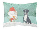 Black Boxer and Snowman Christmas Standard Pillowcase Lightweight Super Soft Easy Care Decorative Artwork Pillowcase, Standard