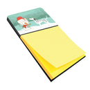 Dalmatian and Snowman Christmas Watercolor Sticky Note Holder Refillable Dispenser Desk Accessory 3x3 Pad Gift