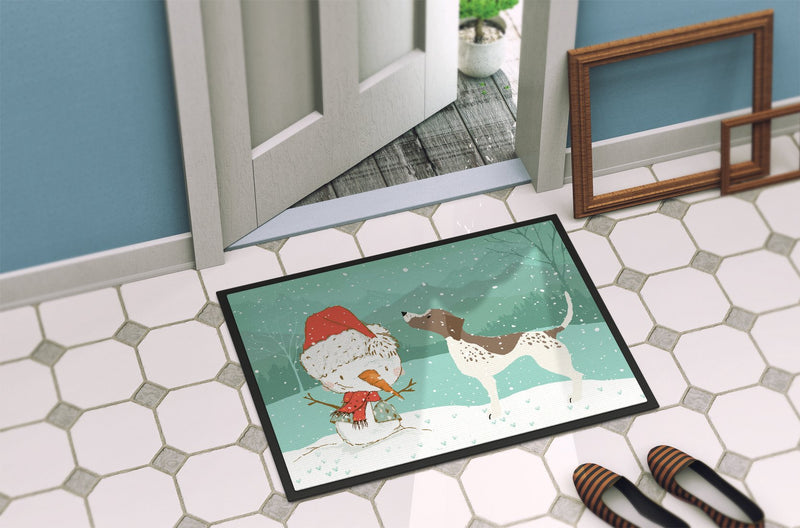 German Shorthair Snowman Christmas Indoor or Outdoor Mat 24x36 CK2045JMAT