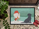 Black Labrador Snowman Christmas Doormat - 24x36 Decorative Floor Mat – Indoor/Outdoor Rug with Artistic Flair CK2047JMAT