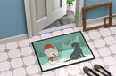 Black Labrador Snowman Christmas Doormat - 24x36 Decorative Floor Mat – Indoor/Outdoor Rug with Artistic Flair CK2047JMAT