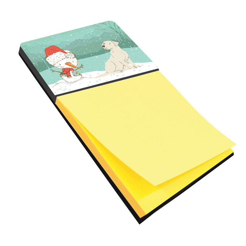 Yellow Labrador Snowman Christmas Sticky Note Holder CK2049SN