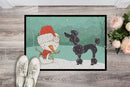 Black Poodle Snowman Christmas Doormat - 24x36 Decorative Floor Mat – Indoor/Outdoor Rug with Artistic Flair CK2064JMAT