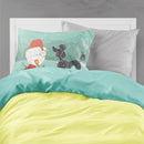 Black Poodle Snowman Christmas  Standard Pillowcase – Artistic Decorative Front, White Back CK2064PILLOWCASE
