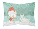 Wheaten Scottish Terrier Snowman Christmas Standard Pillowcase Lightweight Super Soft Easy Care Decorative Artwork Pillowcase, Standard