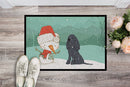 Black Spaniel Snowman Christmas Doormat - 18x27 Decorative Floor Mat – Indoor/Outdoor Rug with Artistic Flair CK2070MAT