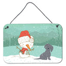 Black Maltese Snowman Christmas Wall or Door Hanging Prints CK2092DS812