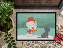 Black Maltese Snowman Christmas Doormat - 18x27 Decorative Floor Mat – Indoor/Outdoor Rug with Artistic Flair CK2092MAT