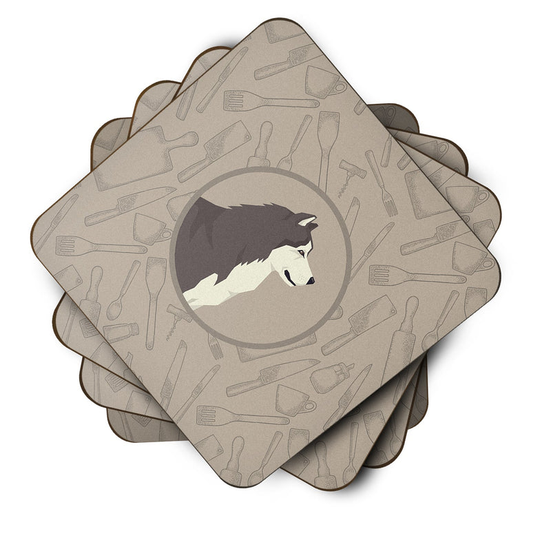 Alaskan Malamute In the Kitchen Foam Coaster  CK2160FC
