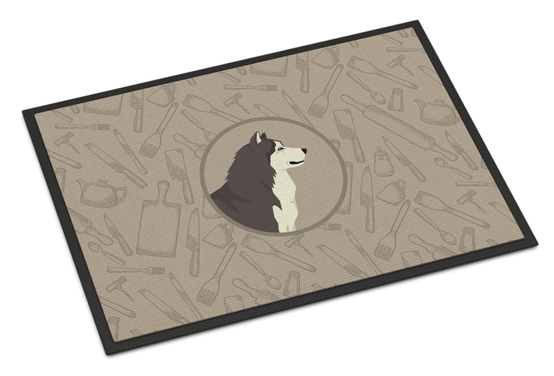 Alaskan Malamute In the Kitchen Doormat - 18x27 Decorative Floor Mat – Indoor/Outdoor Rug with Artistic Flair CK2160MAT