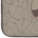 American Hairless Terrier In the Kitchen Dish Drying Mat – Absorbent, Artistic Kitchen Essentials CK2161DDM