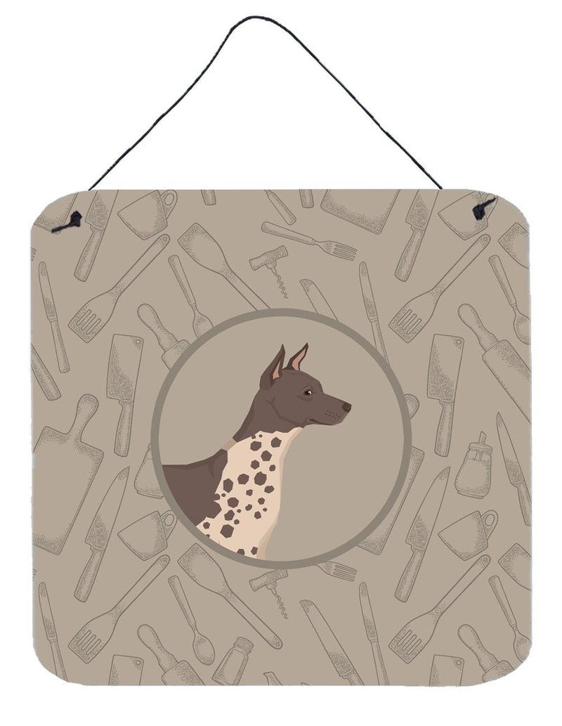 American Hairless Terrier In the Kitchen Wall or Door Hanging Prints CK2161DS66